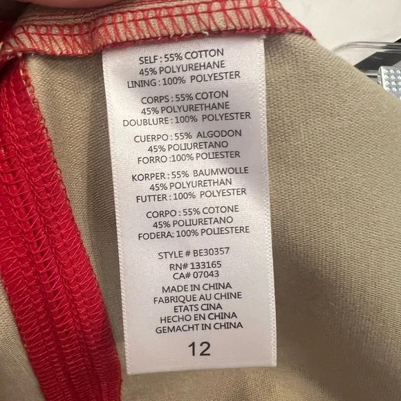 NWT Anthropologie Brand Red Faux Leather Skirt - Picture 9 of 13